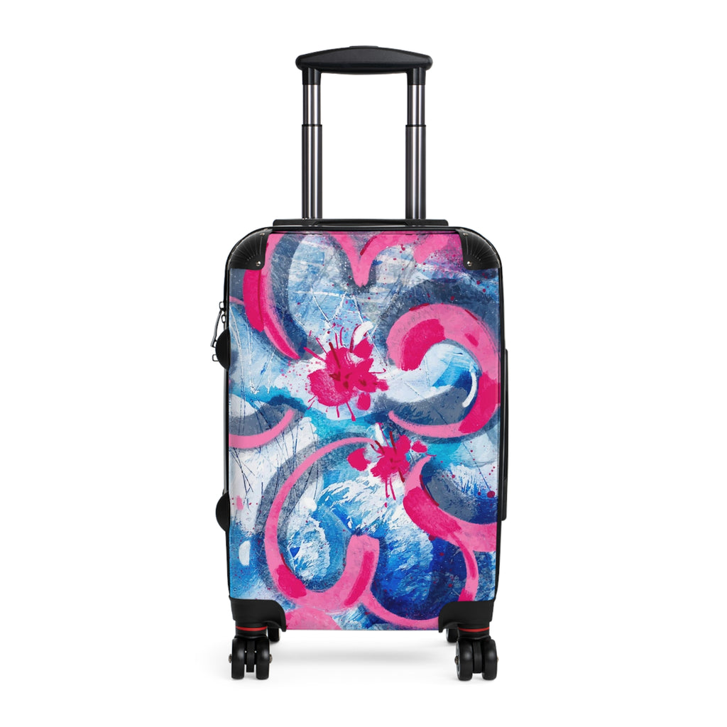 Travel Suitcase with Floral Design