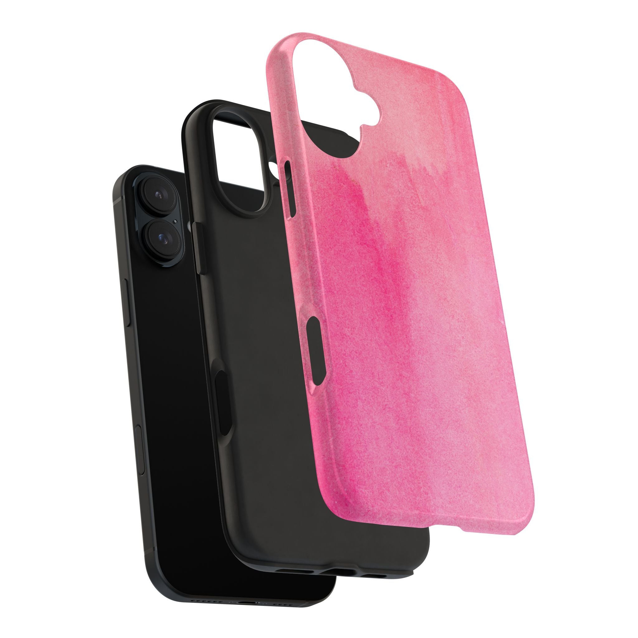 Custodie eleganti e resistenti per telefono - Design acquerello rosa, protezione durevole, idea regalo per adolescenti, accessori tecnologici alla moda