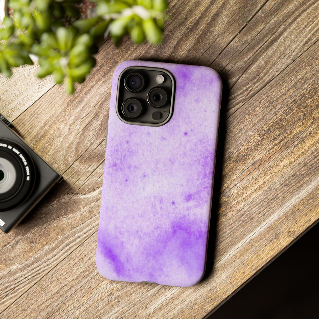 Stylish Phone Case, Purple Marble Design