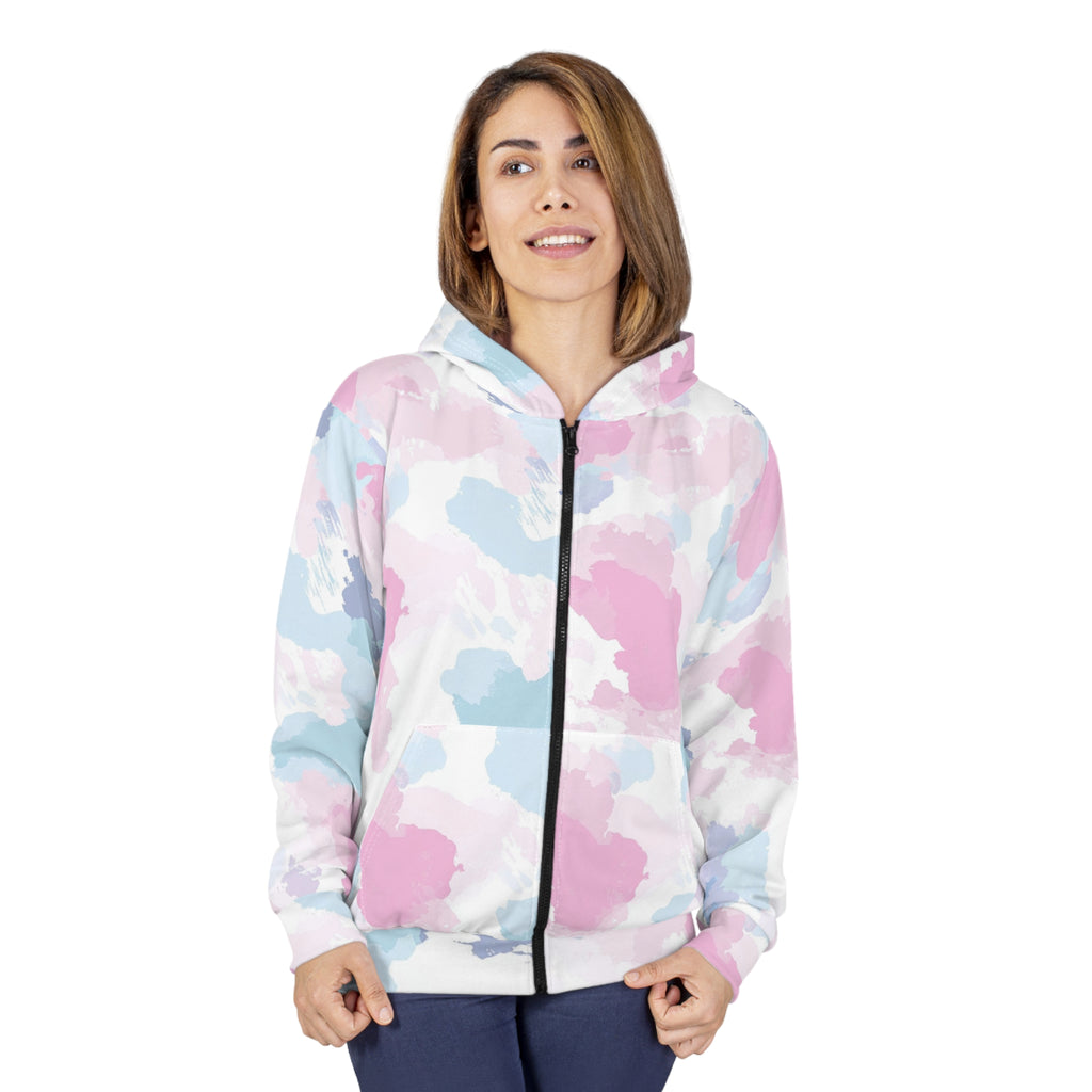 Watercolor Zip Hoodie