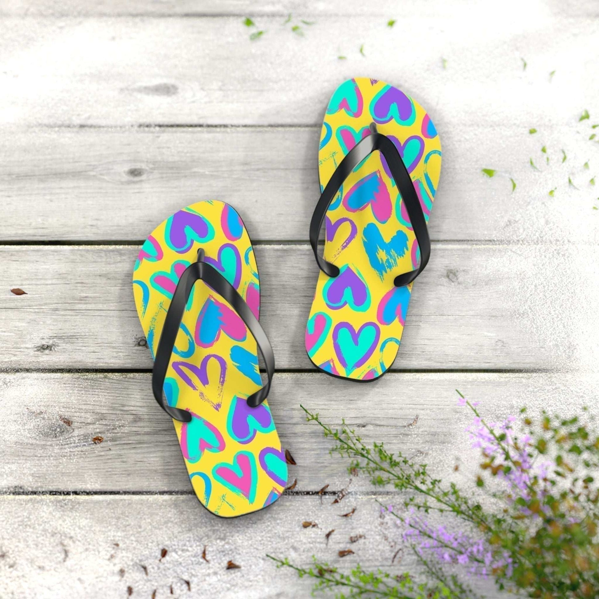 Flip-Flops Cuori Colorati – Infradito Estive Vivaci e Comode