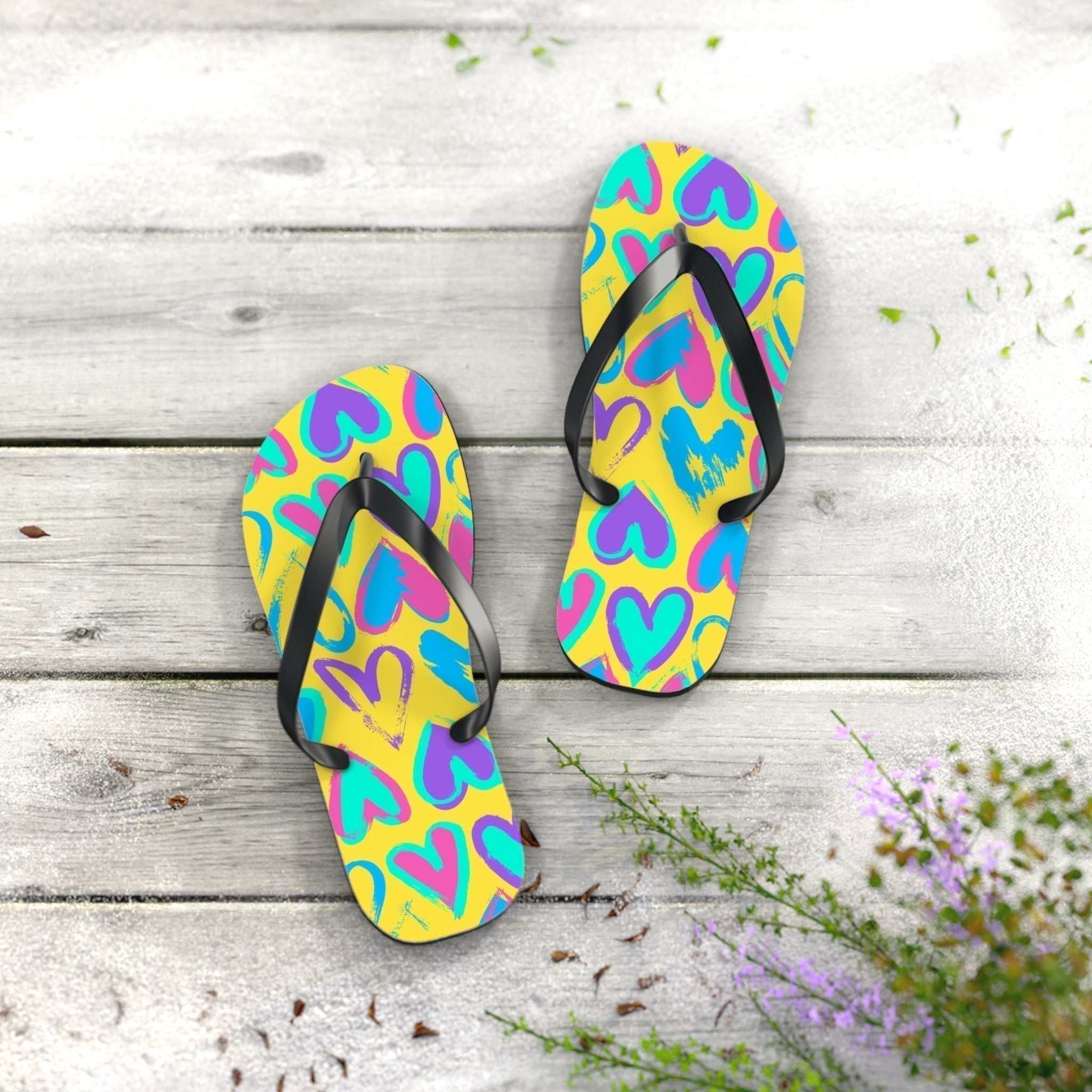 Flip-Flops Cuori Colorati – Infradito Estive Vivaci e Comode