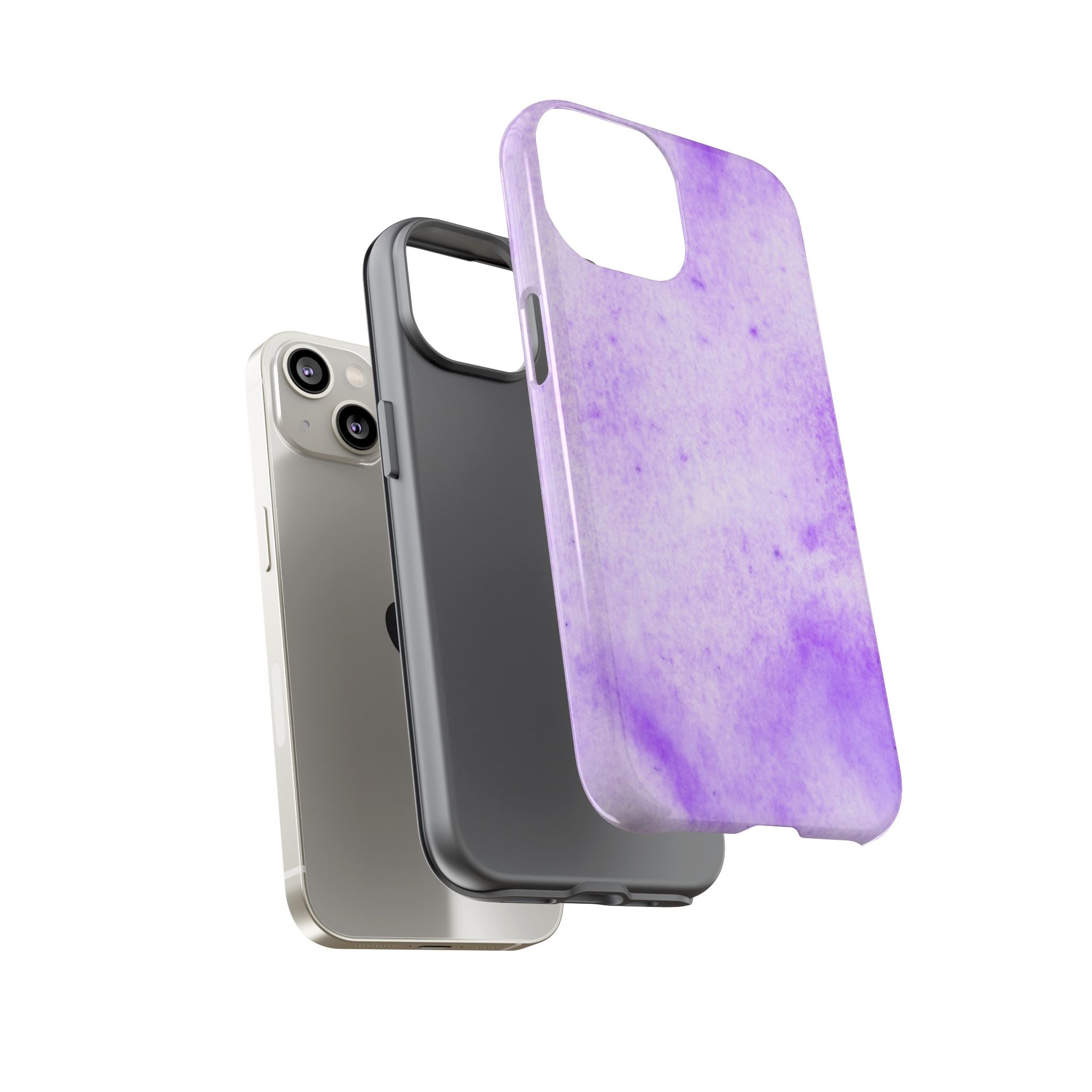 Stylish Phone Case, Purple Marble Design