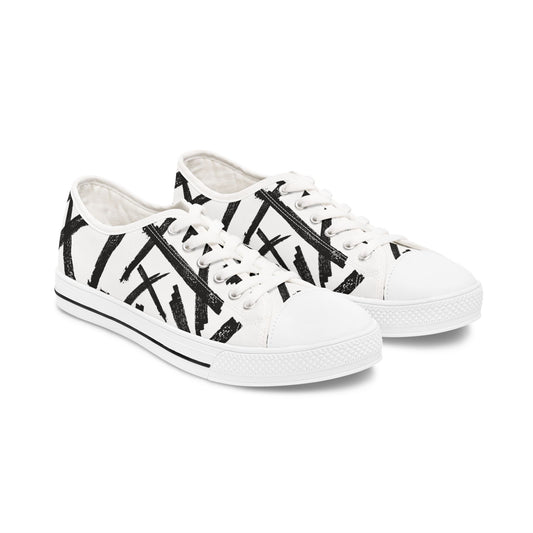 Chic Bianca e Nero Low Top Sneaker