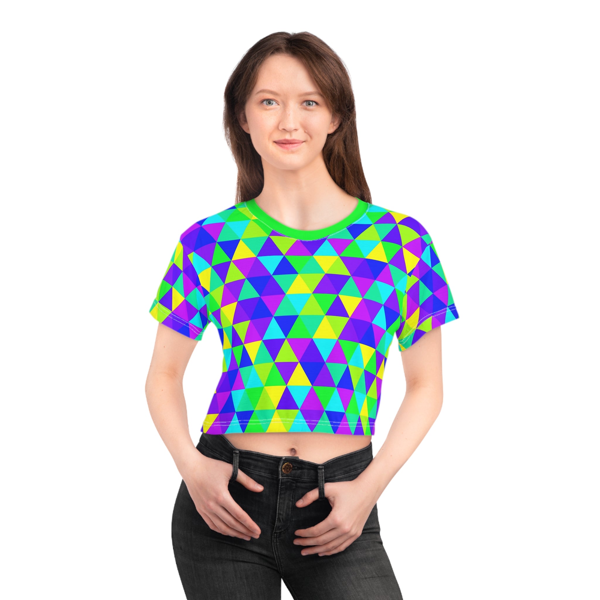 Crop Tee geometrico