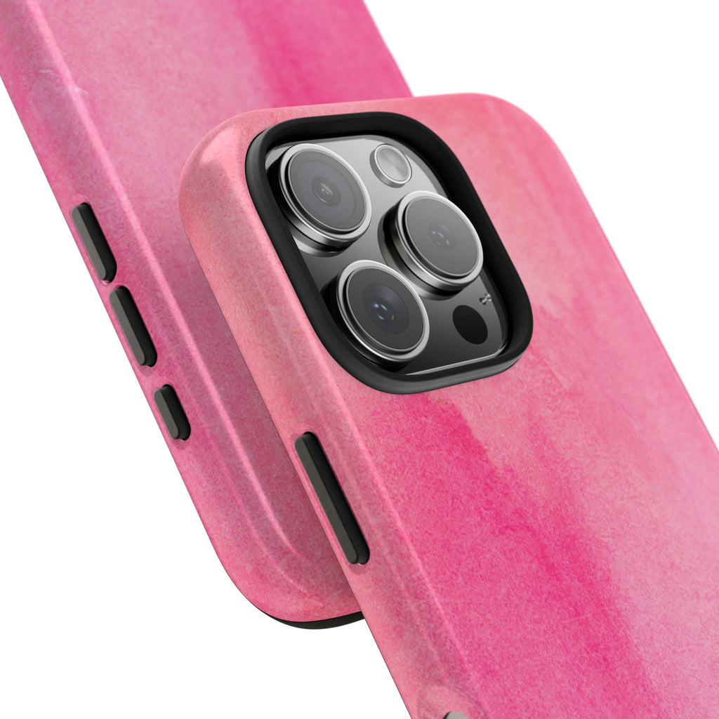 Custodie eleganti e resistenti per telefono - Design acquerello rosa, protezione durevole, idea regalo per adolescenti, accessori tecnologici alla moda