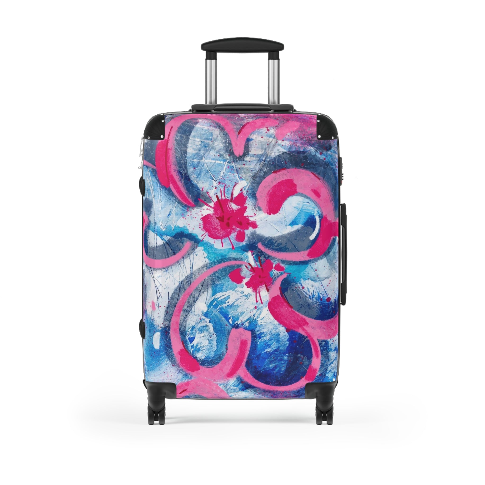 Travel Suitcase with Floral Design