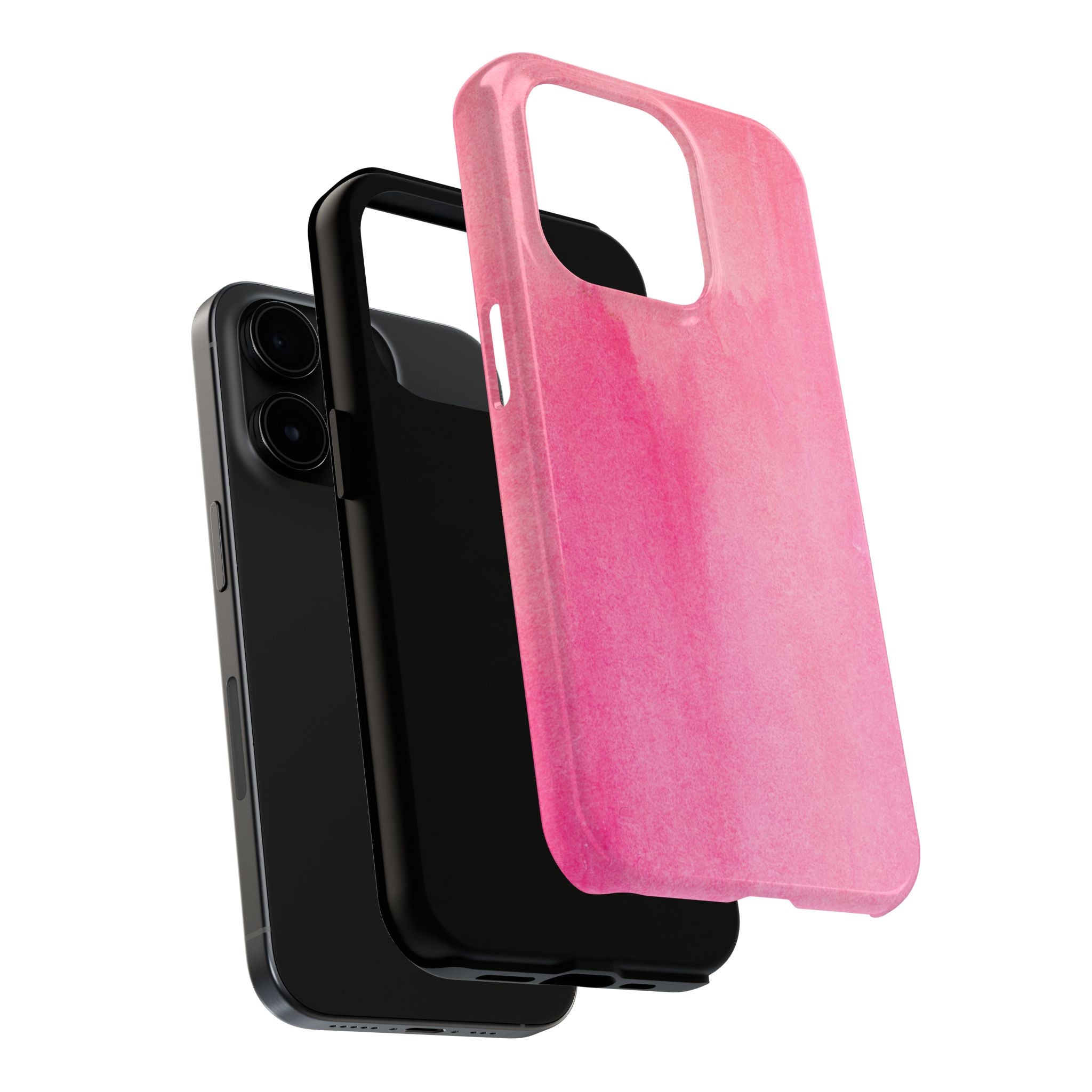 Custodie eleganti e resistenti per telefono - Design acquerello rosa, protezione durevole, idea regalo per adolescenti, accessori tecnologici alla moda