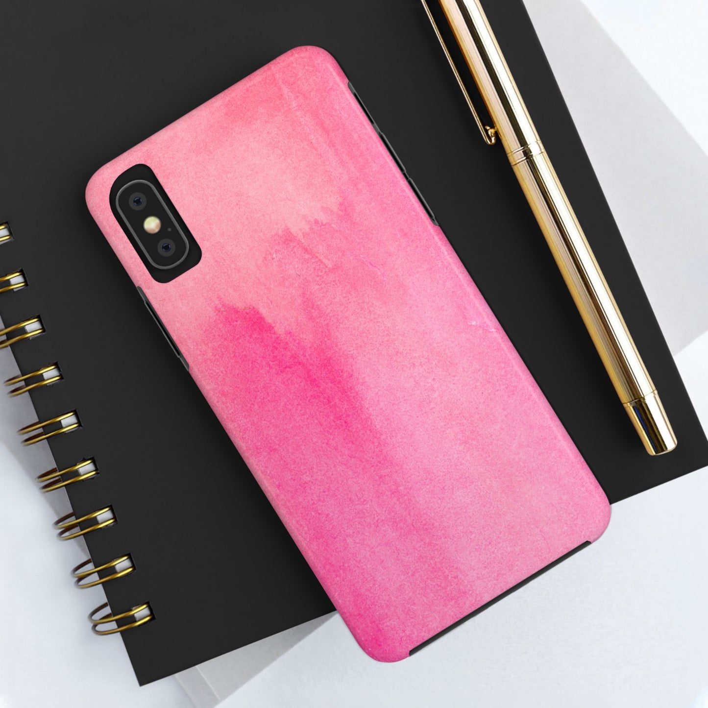 Custodie eleganti e resistenti per telefono - Design acquerello rosa, protezione durevole, idea regalo per adolescenti, accessori tecnologici alla moda