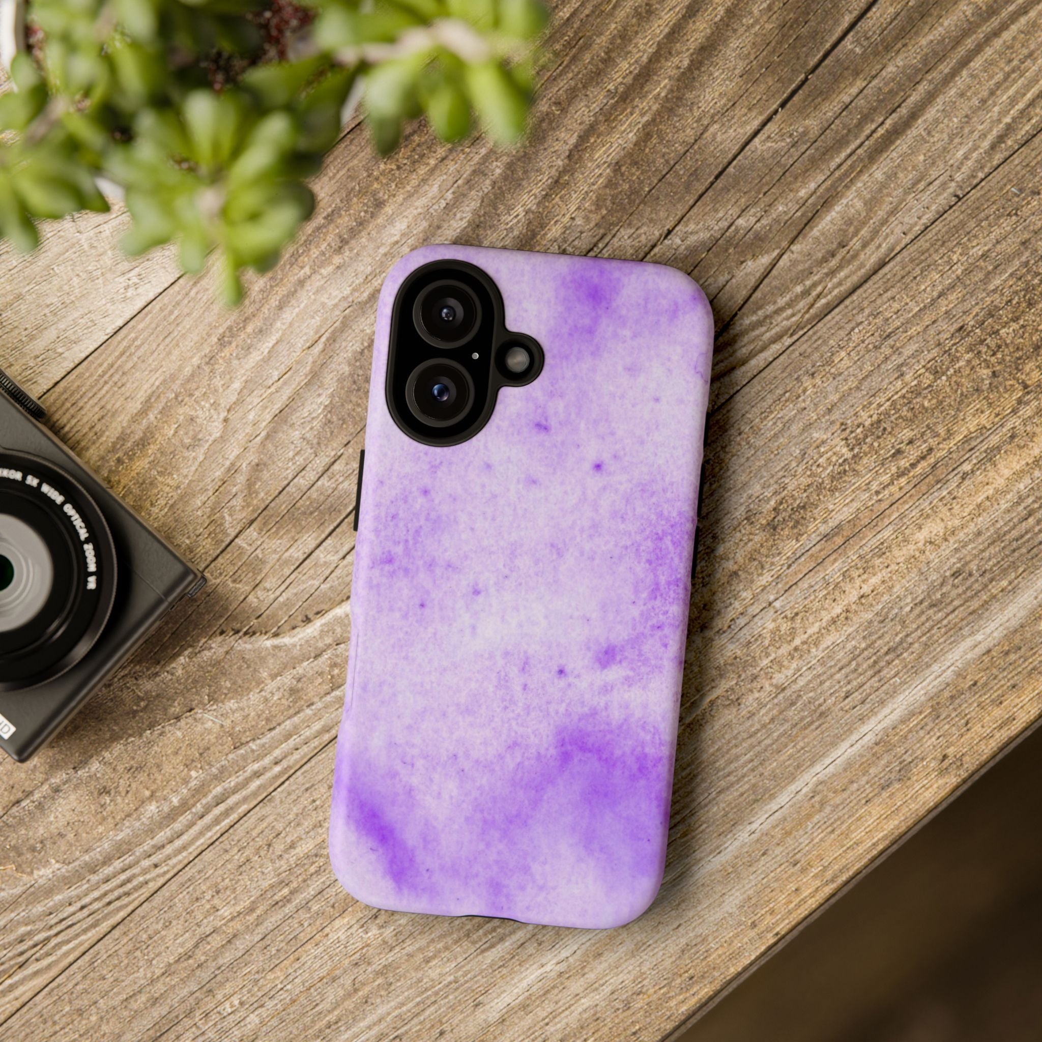 Stylish Phone Case, Purple Marble Design