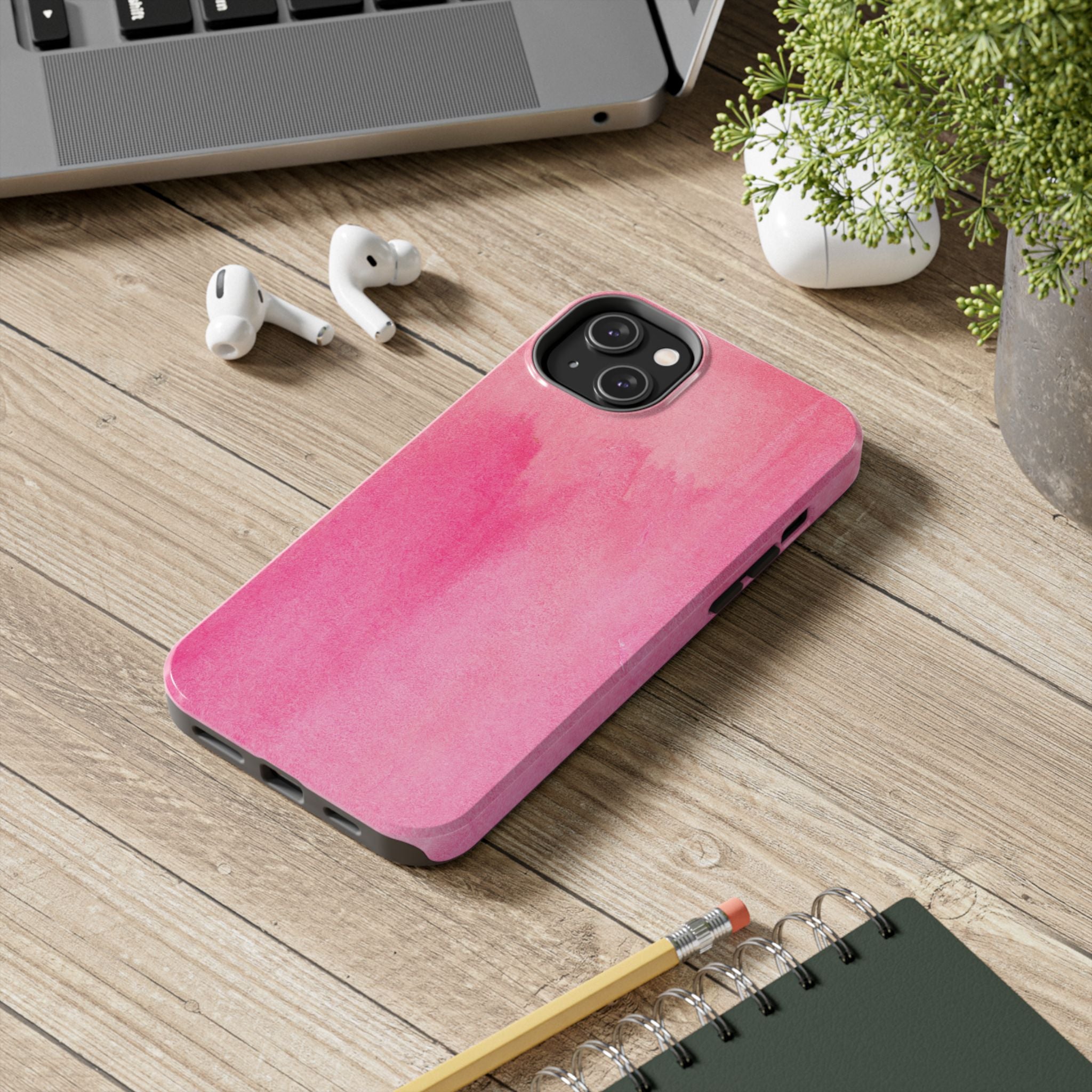 Custodie eleganti e resistenti per telefono - Design acquerello rosa, protezione durevole, idea regalo per adolescenti, accessori tecnologici alla moda