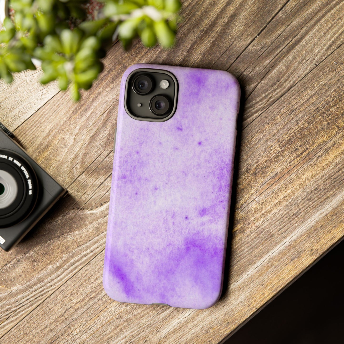 Stylish Phone Case, Purple Marble Design