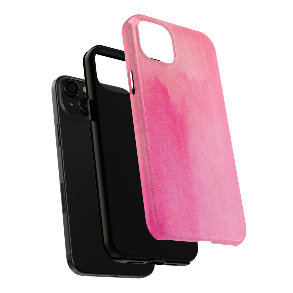 Custodie eleganti e resistenti per telefono - Design acquerello rosa, protezione durevole, idea regalo per adolescenti, accessori tecnologici alla moda