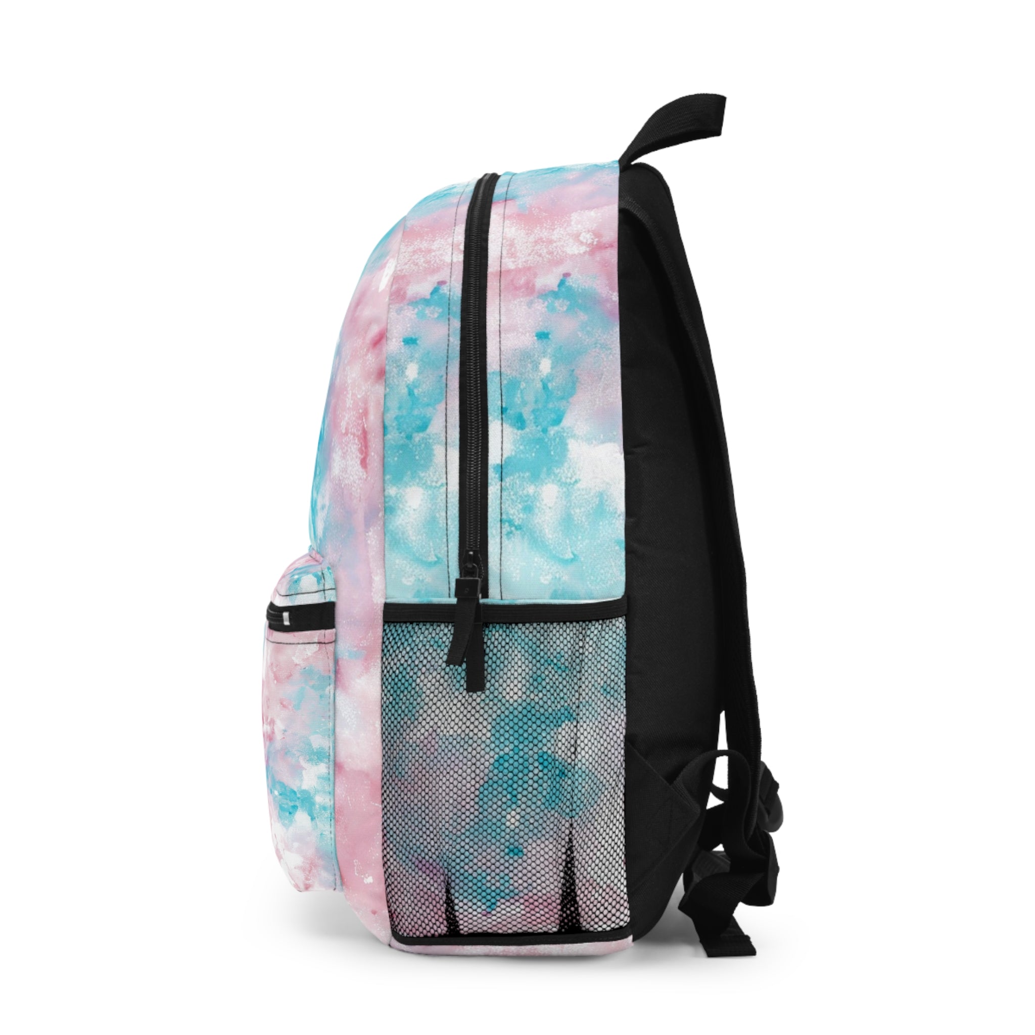 Zaino tie-dye pastello, borsa scolastica colorata, zaino alla moda per studenti, borsa da viaggio elegante, ideale per feste e festival