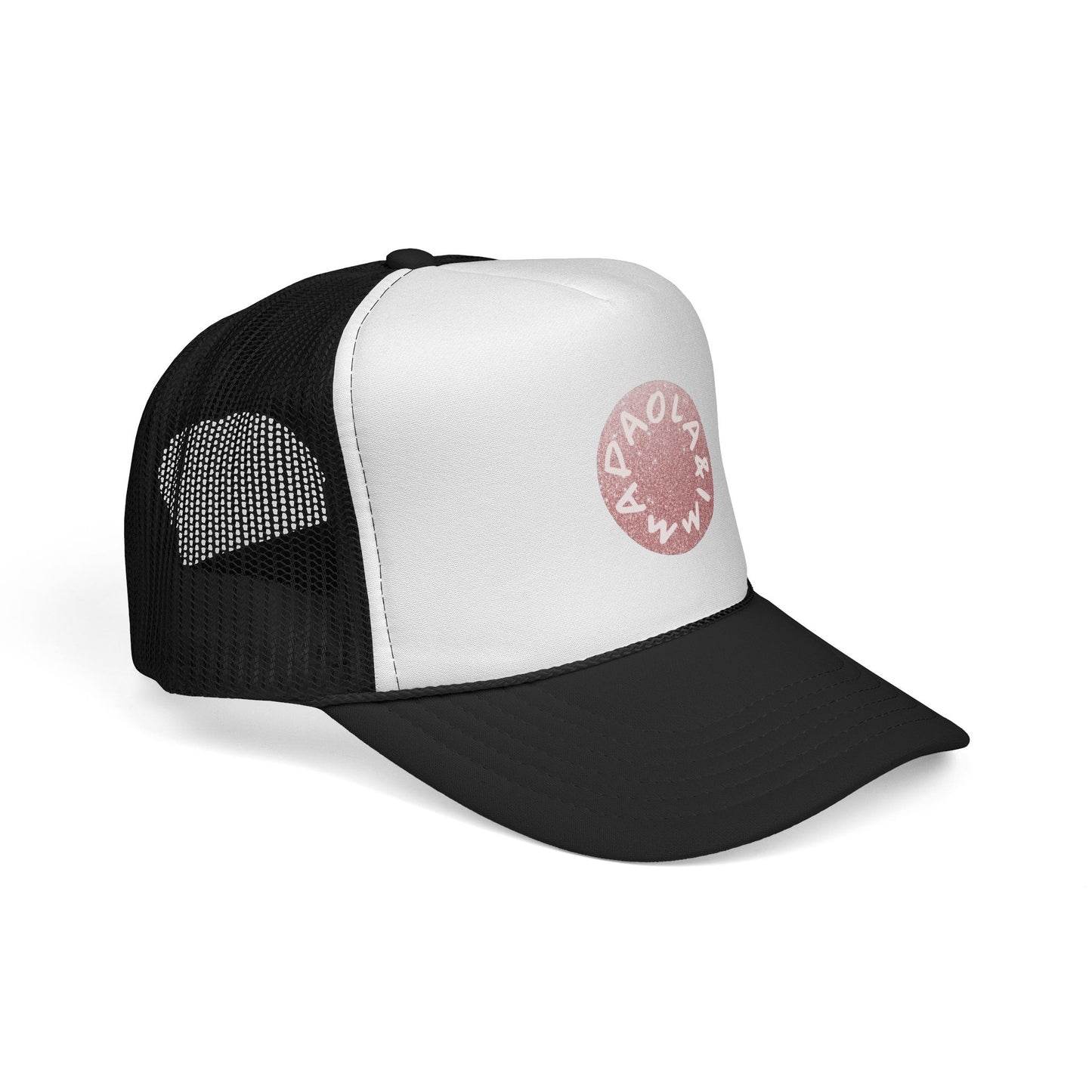 Side angle of Stylish Trucker Cap with mesh back