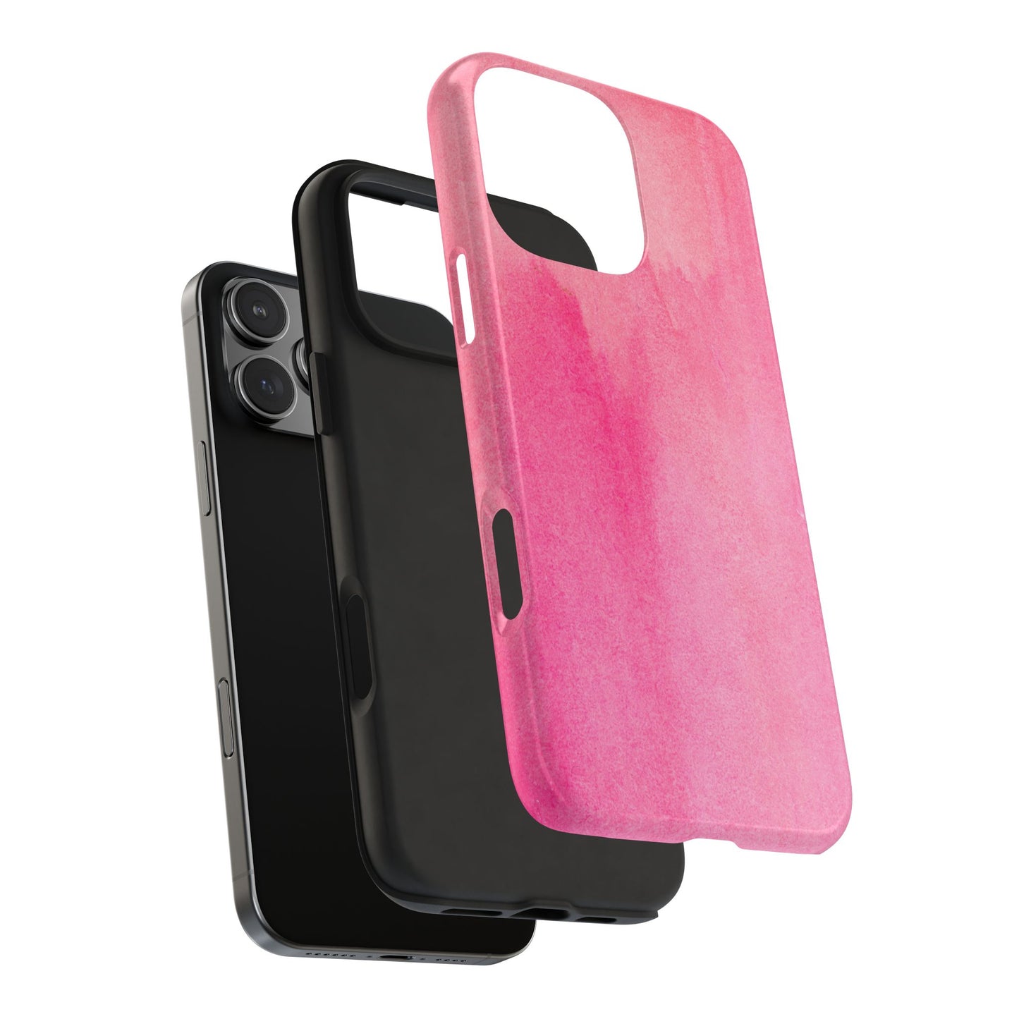 Custodie eleganti e resistenti per telefono - Design acquerello rosa, protezione durevole, idea regalo per adolescenti, accessori tecnologici alla moda