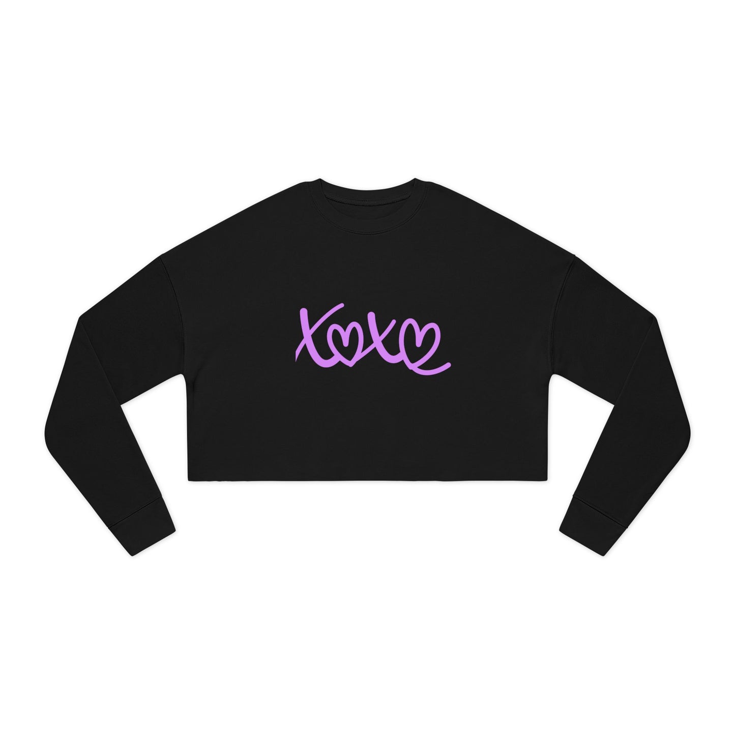 Felpa corta da donna comoda con motivo a baci, top corto casual, abbigliamento da strada alla moda, perfetta come regalo, San Valentino, moda autunnale