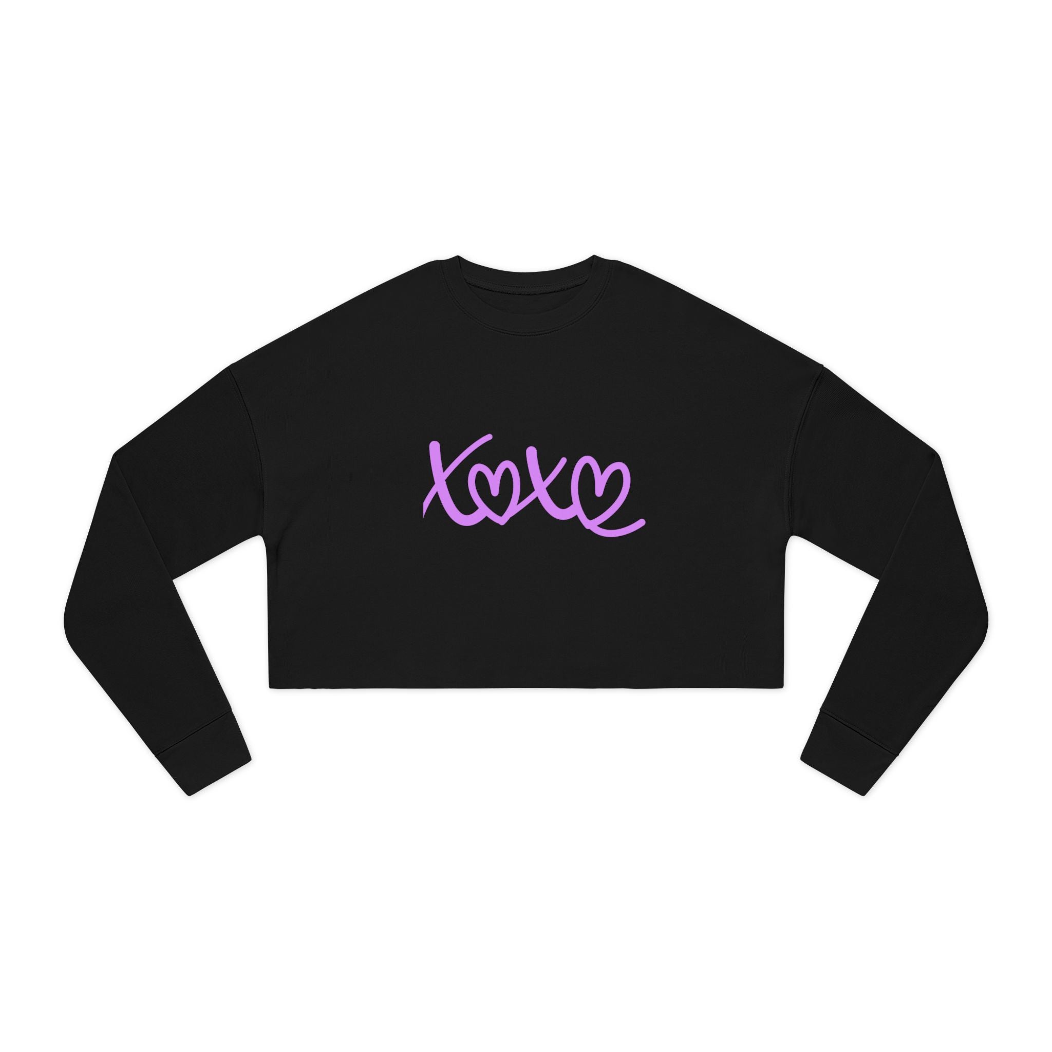 Felpa corta da donna comoda con motivo a baci, top corto casual, abbigliamento da strada alla moda, perfetta come regalo, San Valentino, moda autunnale