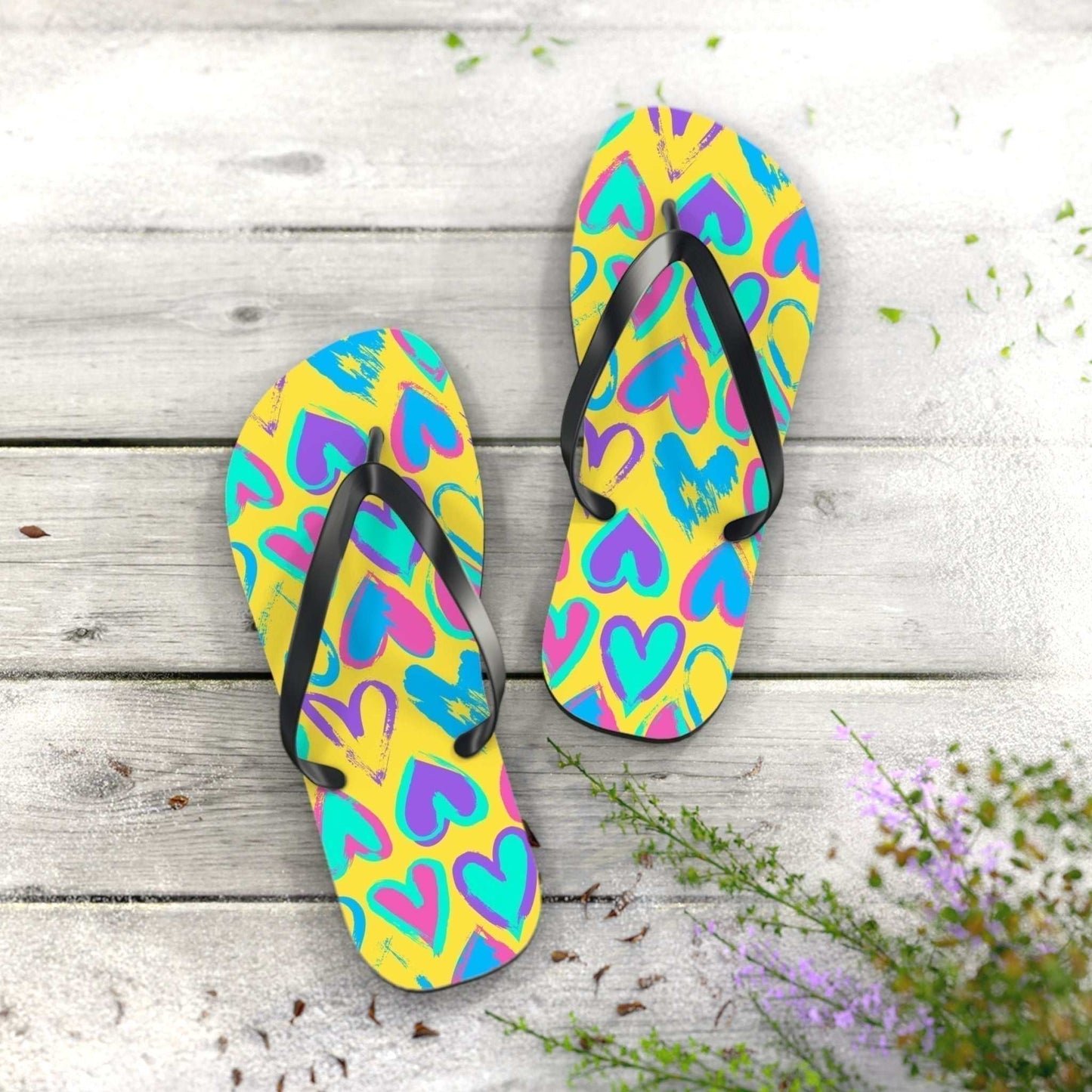 Flip-Flops Cuori Colorati – Infradito Estive Vivaci e Comode