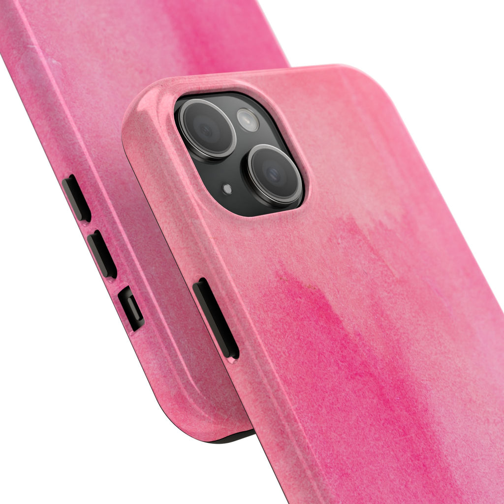 Custodie eleganti e resistenti per telefono - Design acquerello rosa, protezione durevole, idea regalo per adolescenti, accessori tecnologici alla moda