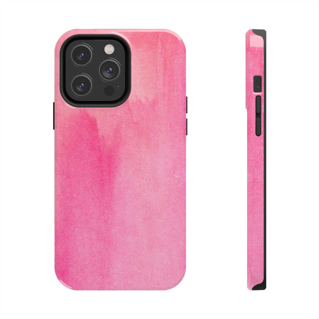Custodie eleganti e resistenti per telefono - Design acquerello rosa, protezione durevole, idea regalo per adolescenti, accessori tecnologici alla moda