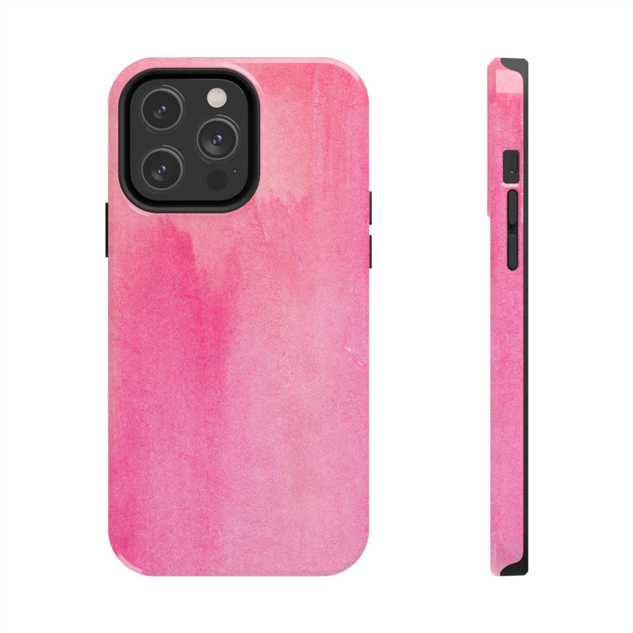 Custodie eleganti e resistenti per telefono - Design acquerello rosa, protezione durevole, idea regalo per adolescenti, accessori tecnologici alla moda