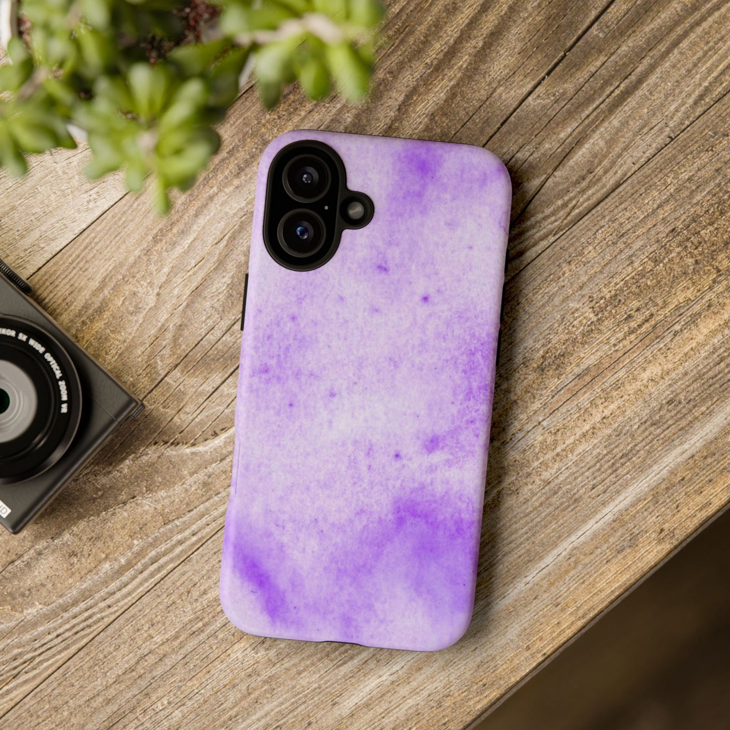 Stylish Phone Case, Purple Marble Design